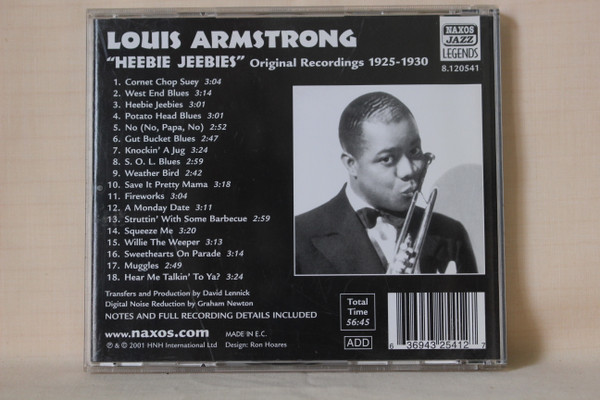 Louis Armstrong - Heebie Jeebies (Original Recordings 1925-30) (CD, Comp) (Near Mint (NM or M-)) - Image 2