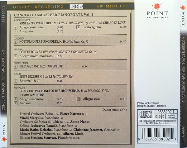 Various - Concerti Famosi Per Pianoforte Vol. 1 (CD, Comp) (Mint (M)) - Image 2