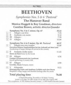 Alternative view of Ludwig van Beethoven, Hanover Band - Symphonies Nos. 5 & 6 'Pastoral' (CD, Comp, Amb) (Mint (M))