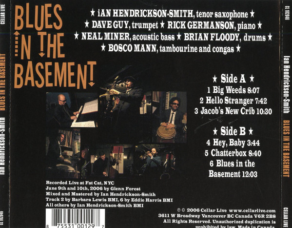 Ian Hendrickson-Smith - Blues In The Basement (CD, Album) (Mint (M)) - Image 4