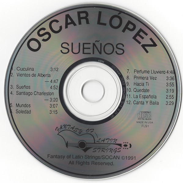 Oscar Lopez - Sueños (CD, Album) (Near Mint (NM or M-)) - Image 3