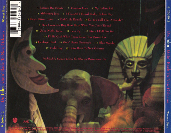 Dr. John - Goin' Back To New Orleans (CD, Album) (Near Mint (NM or M-)) - Image 2