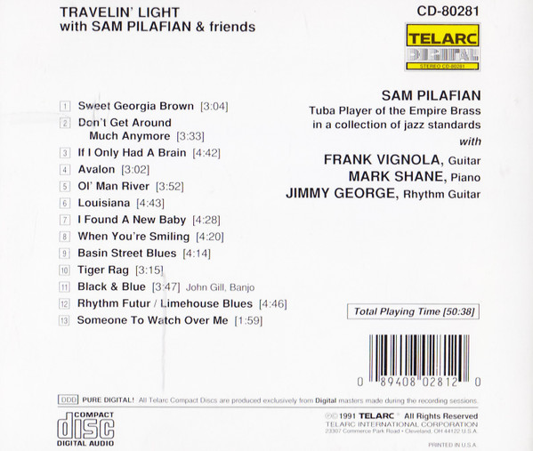 Samuel Pilafian - Travelin' Light (CD, Album) (Near Mint (NM or M-)) - Image 2