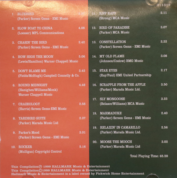 Charlie Parker - Bluebird (CD, Album, Comp) (Near Mint (NM or M-)) - Image 4