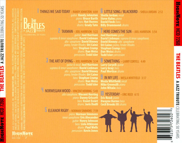 Various - The Beatles: A Jazz Tribute - Celebrating 50 Years (CD, Comp) (Near Mint (NM or M-)) - Image 2