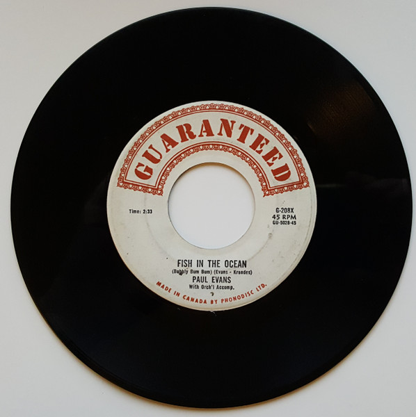 Paul Evans - Happy-Go-Lucky-Me / Fish In The Ocean (Bubbly Bum Bum) (7", Mono) (Very Good (VG)) - Image 2