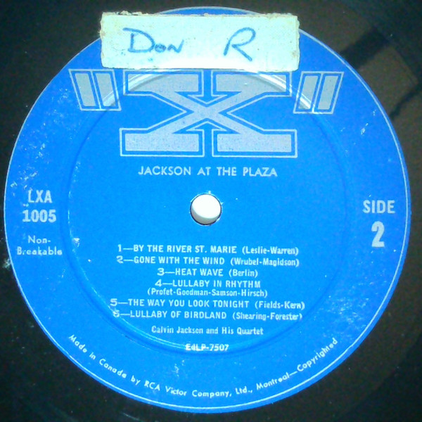 Calvin Jackson - At The Plaza (LP, Mono) (Very Good (VG)) - Image 3