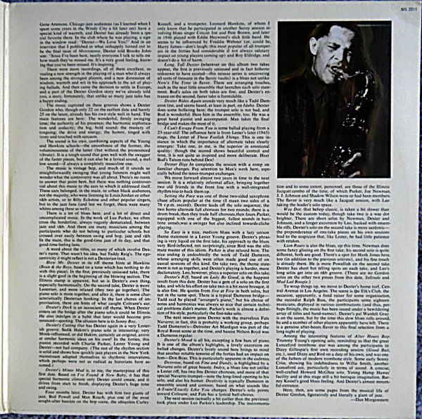 Dexter Gordon - Long Tall Dexter (2xLP, Comp) (Very Good Plus (VG+)) - Image 3