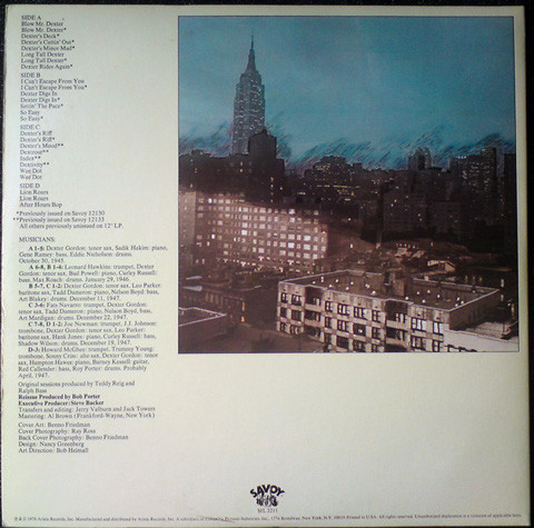 Dexter Gordon - Long Tall Dexter (2xLP, Comp) (Very Good Plus (VG+)) - Image 4
