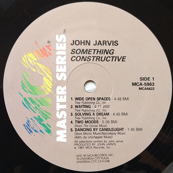 John Jarvis - Something Constructive (LP, Album) (Near Mint (NM or M-)) - Image 3