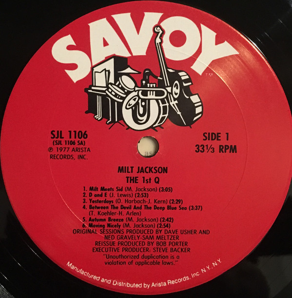 Milt Jackson - The First Q (LP, Album, RE) (Very Good Plus (VG+)) - Image 3