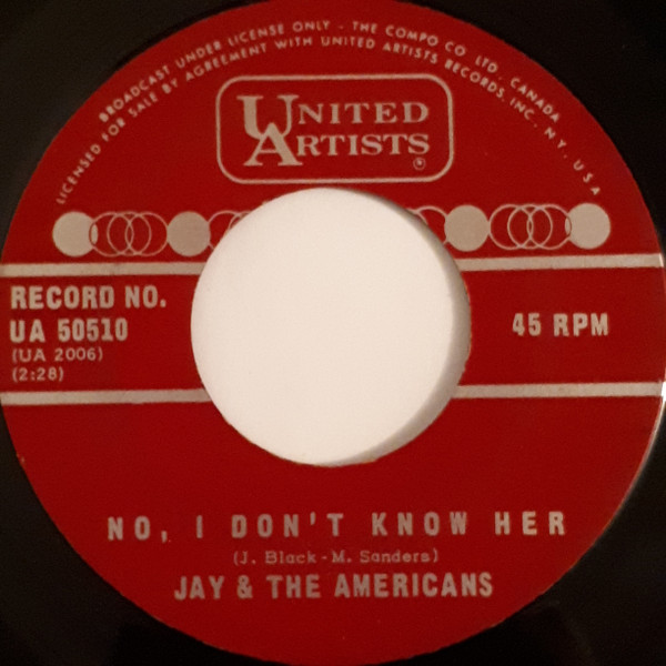 Jay & The Americans - When You Dance (7") (Very Good Plus (VG+)) - Image 2