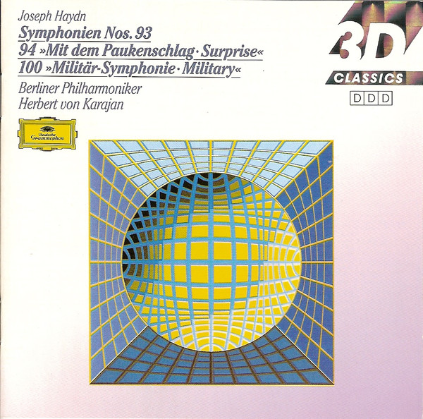 Joseph Haydn / Berliner Philharmoniker, Herbert von Karajan - Symphonien Nos. 93 94 »Mit Dem Paukenschlag ·Surprise « - 100 » Militär-Symphonie · Military « (CD, Comp) (Near Mint (NM or M-)) - Image 3