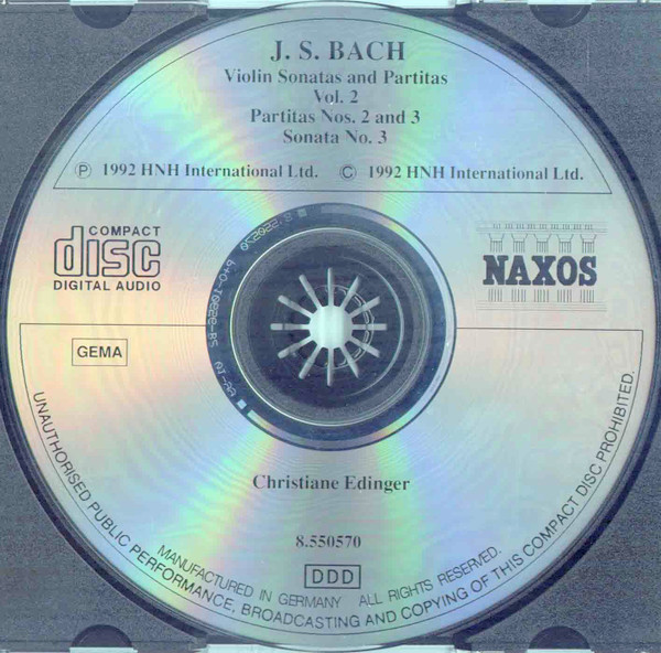 Johann Sebastian Bach, Christiane Edinger - Violin Sonatas And Partitas For Solo Violin, Vol. 2 (CD, Album) (Near Mint (NM or M-)) - Image 3