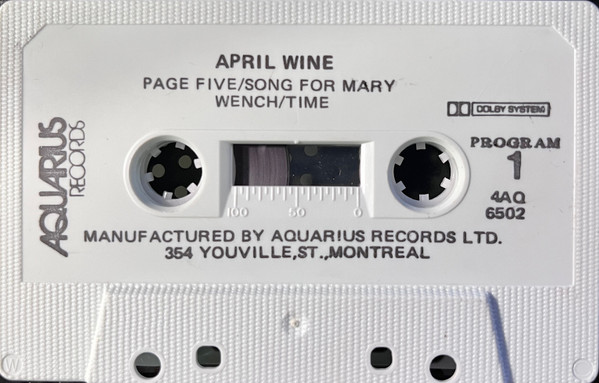 April Wine - April Wine (Cass, Album, RE) (Near Mint (NM or M-)) - Image 3