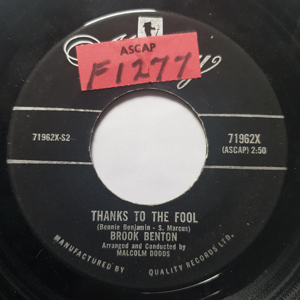Brook Benton - Hit Record (7", Single) (Near Mint (NM or M-)) - Image 2