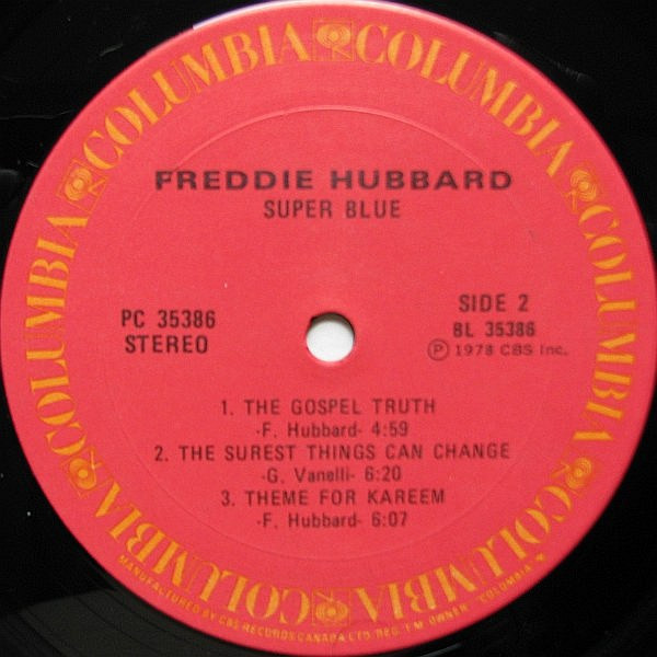 Freddie Hubbard - Super Blue (LP, Album) (Very Good Plus (VG+)) - Image 4