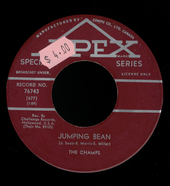 The Champs - Hokey Pokey / Jumping Bean (7", Single) (Near Mint (NM or M-)) - Image 2