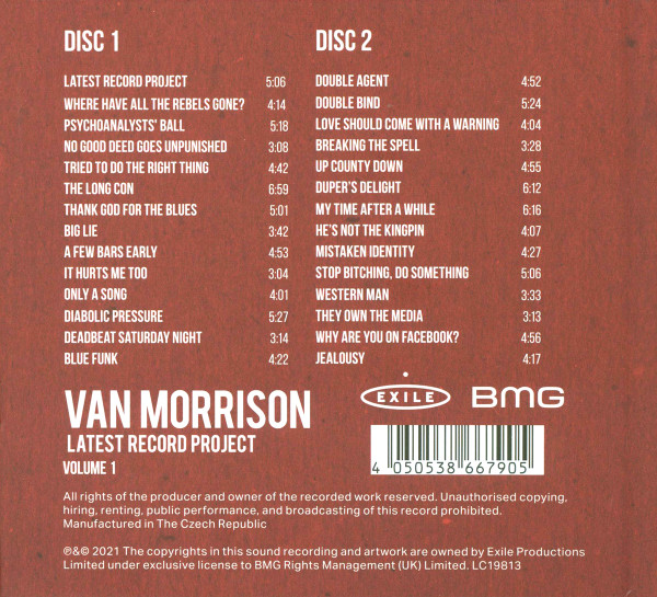 Van Morrison - Latest Record Project (Volume 1) (2xCD, Album, Dlx, Cas) (Near Mint (NM or M-)) - Image 2
