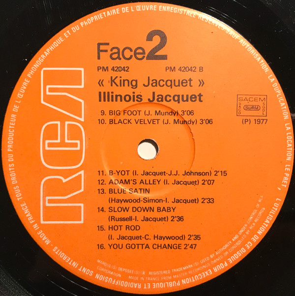 Illinois Jacquet - King Jacquet (LP, Comp) (Very Good Plus (VG+)) - Image 4