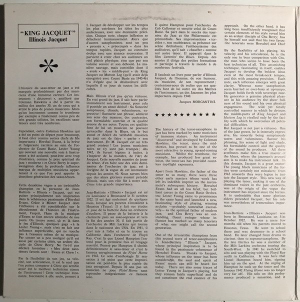 Illinois Jacquet - King Jacquet (LP, Comp) (Very Good Plus (VG+)) - Image 5