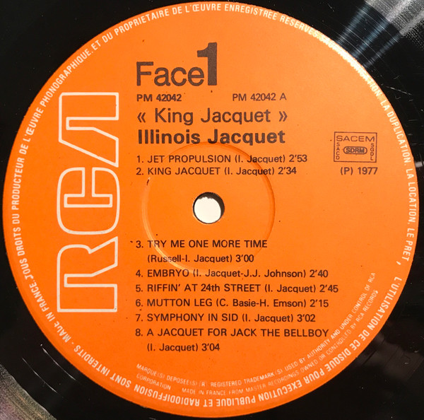 Illinois Jacquet - King Jacquet (LP, Comp) (Very Good Plus (VG+)) - Image 3