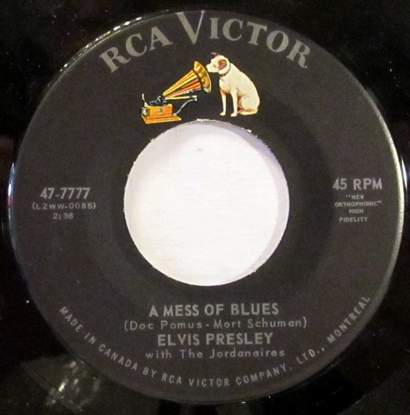 Elvis Presley - It's Now Or Never / A Mess Of Blues (7", Single, Mono) (Near Mint (NM or M-)) - Image 4