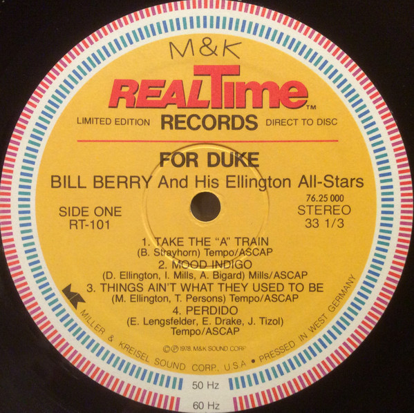 Bill Berry And His Ellington All-Stars* - For Duke (LP, Album, Ltd, Gat) (Very Good Plus (VG+)) - Image 5