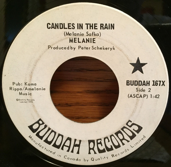 Melanie (2) With The Edwin Hawkins Singers* - Lay Down (Candles In The Rain) (7") (Very Good Plus (VG+)) - Image 2