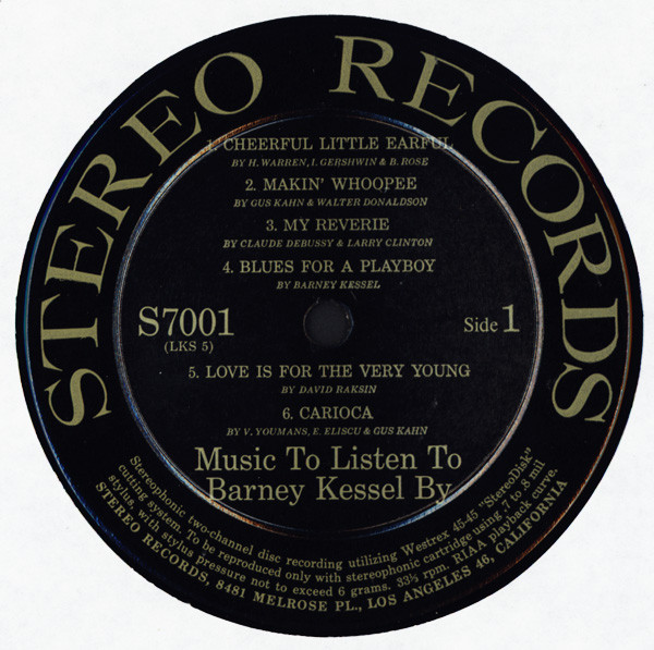 Barney Kessel - Music To Listen To Barney Kessel By (LP, Album, Dee) (Near Mint (NM or M-))