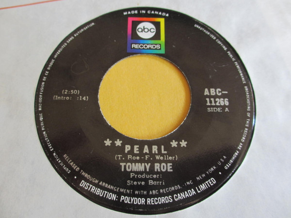 Tommy Roe - Pearl (7", Single) (Near Mint (NM or M-))