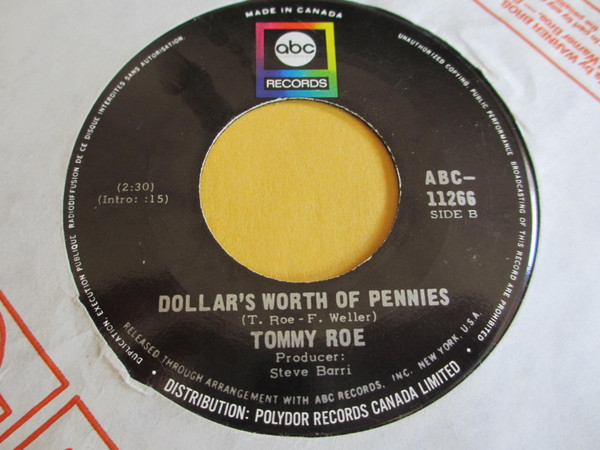 Tommy Roe - Pearl (7", Single) (Near Mint (NM or M-)) - Image 2
