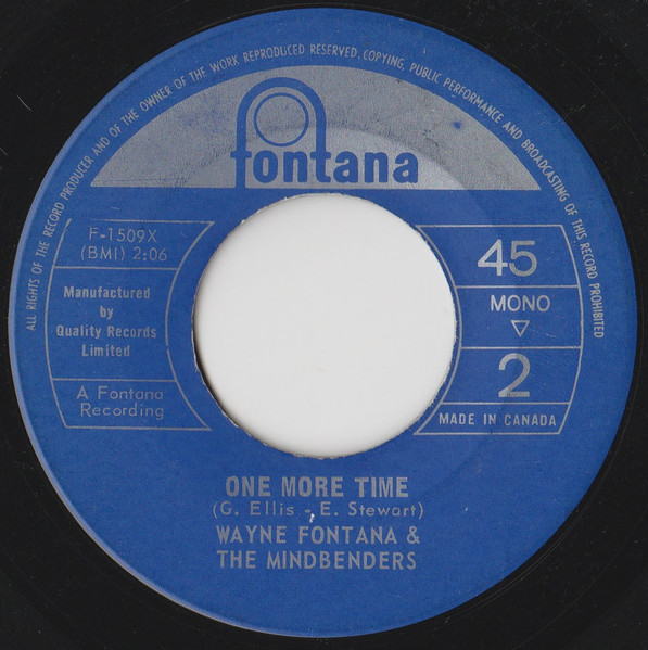 Wayne Fontana & The Mindbenders - Game Of Love / One More Time (7", Single) (Very Good Plus (VG+)) - Image 2