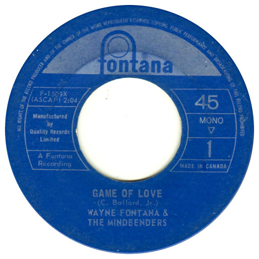 Wayne Fontana & The Mindbenders - Game Of Love / One More Time (7", Single) (Very Good Plus (VG+)) - Image 3