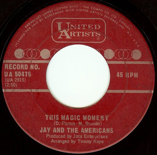 Jay And The Americans* - This Magic Moment (7", Single) (Very Good Plus (VG+))