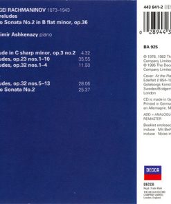Alternative view of Sergei Vasilyevich Rachmaninoff - Vladimir Ashkenazy - 24 Preludes - Sonata No. 2 (2xCD, Comp, RE, RM) (Near Mint (NM or M-))