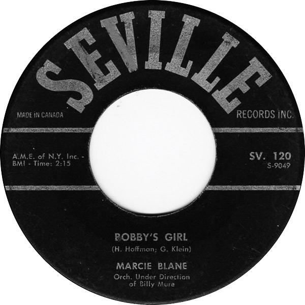 Marcie Blane - Bobby's Girl (7", Single) (Very Good Plus (VG+))