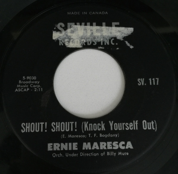 Ernie Maresca - Shout! Shout! (Knock Yourself Out) / Crying Like A Baby Over You (7", Single) (Near Mint (NM or M-)) - Image 3