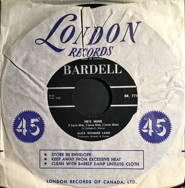 Alice Wonder Land - He's Mine (I Love Him, I Love Him, I Love Him) (7", Single) (Near Mint (NM or M-))