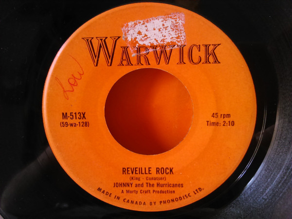 Johnny And The Hurricanes - Reveille Rock / Time Bomb (7", Single) (Good Plus (G+))