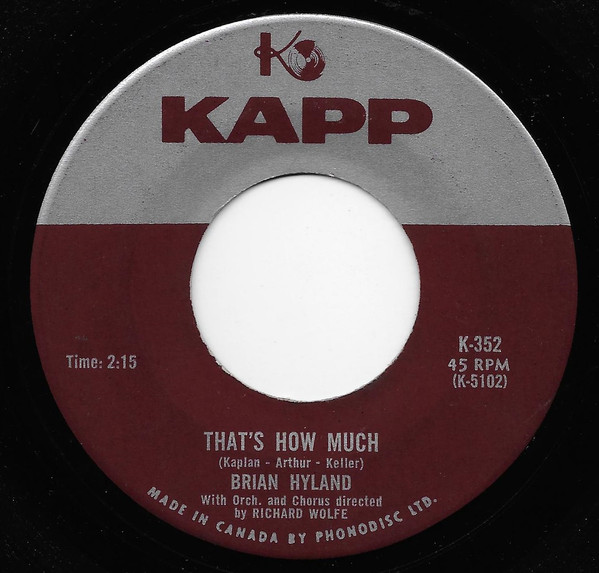 Brian Hyland - That's How Much (7") (Very Good (VG))