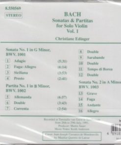 Alternative view of Johann Sebastian Bach / Christiane Edinger - Sonatas and Partitas For Solo Violin Vol. 1 (CD, Album) (Near Mint (NM or M-))