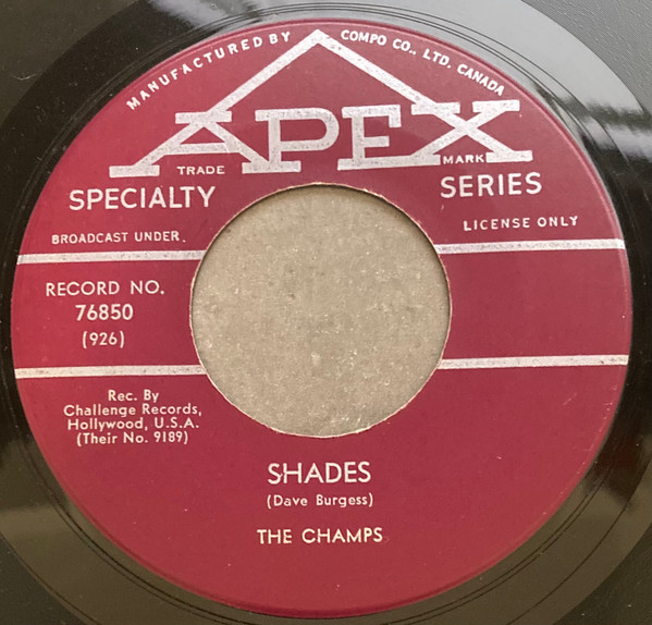 The Champs - Nik Nak / Shades (7", Single) (Near Mint (NM or M-))