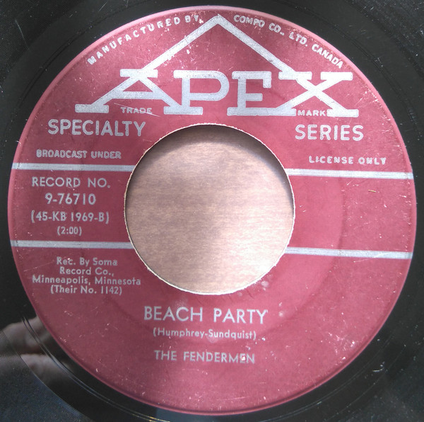 The Fendermen - Don't You Just Know It / Beach Party (7", Single) (Near Mint (NM or M-)) - Image 2