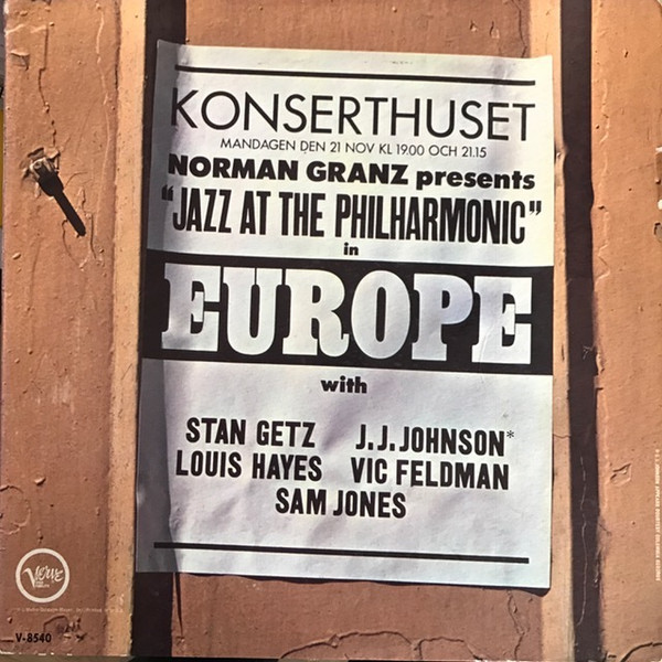 Norman Granz presents Jazz At The Philharmonic - Jazz At The Philharmonic In Europe (LP, Album, Mono) (Very Good Plus (VG+))