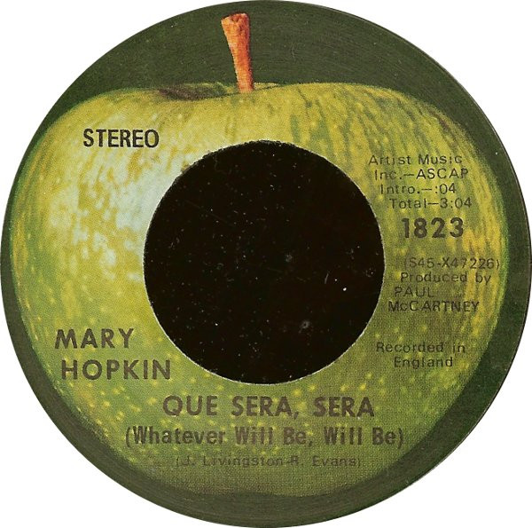 Mary Hopkin - Que Sera, Sera (Whatever Will Be, Will Be) (7", Single, Scr) (Near Mint (NM or M-))