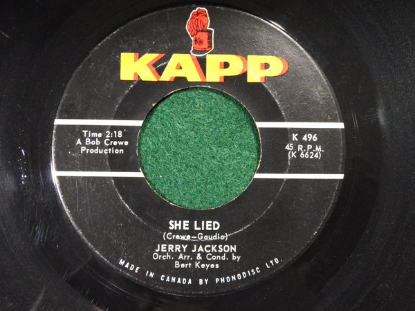 Jerry Jackson - Wide Awake In A Dream / She Lied (7", Single) (Very Good (VG)) - Image 2