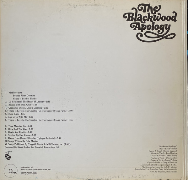 The Blackwood Apology - House Of Leather (LP, Album) (Very Good Plus (VG+)) - Image 2