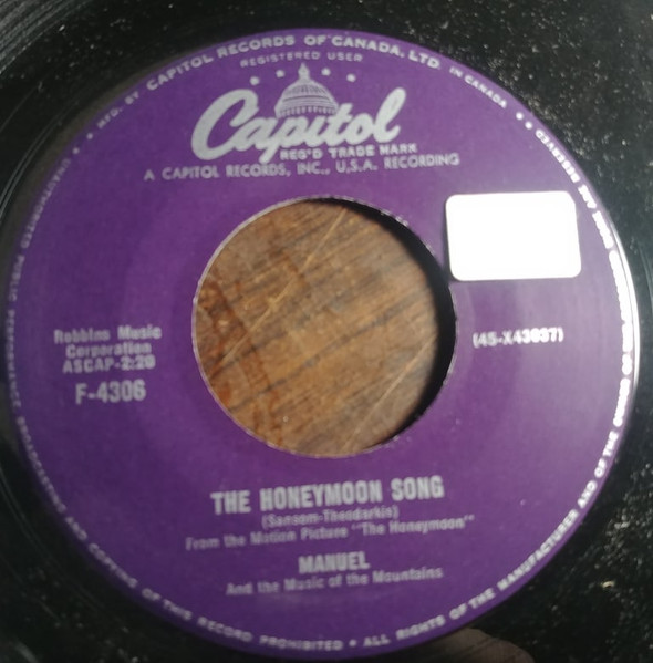 Manuel And The Music Of The Mountains* - The Honeymoon Song (7", Single) (Near Mint (NM or M-))
