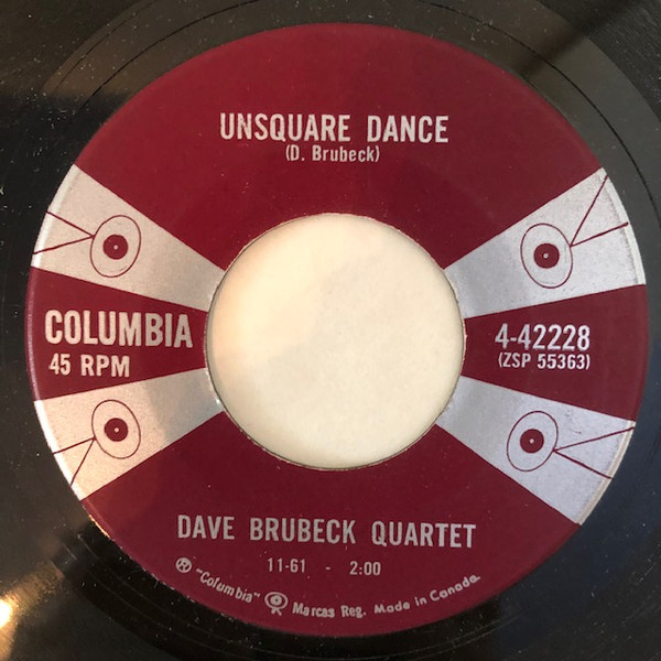 Dave Brubeck Quartet* - Unsquare Dance (7") (Near Mint (NM or M-))